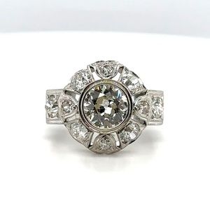 Gorgeous Diamond Platinum Art Deco Ring 😍